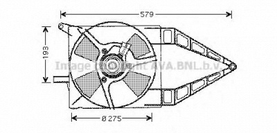 AVA QUALITY COOLING ol7503 -  Вентилятор, охлаждение двигателя